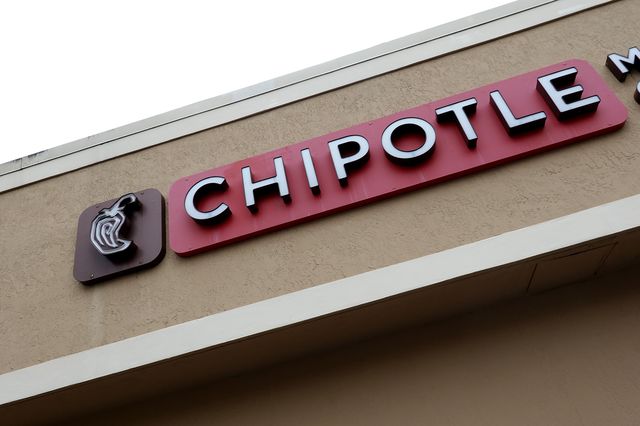 A photo of a Chipotle sign